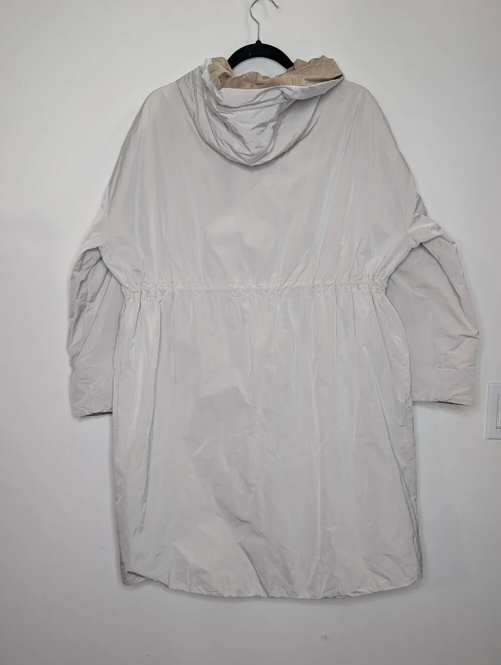 Peserico Made in Italy Hooded Long Parka Jacket Wool Silk Cashmere Lining Large